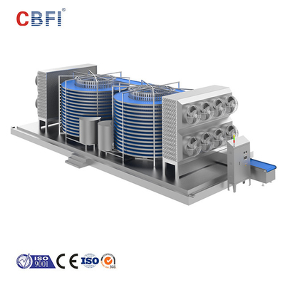 CBFI SUS304 나선형 빠른 냉장고 냉동 누드리스 및 페이스트리