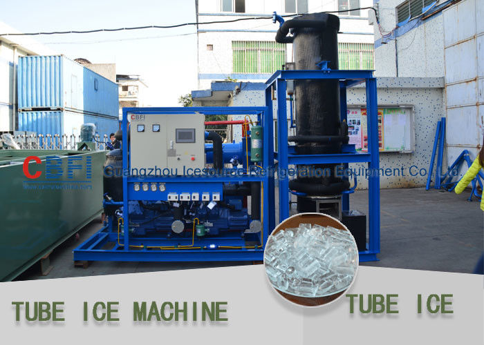 Screw Type Compressor Ice Tube Machine Energy Saving PLC Controller Tube Ice Machine
