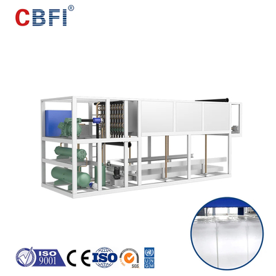 Stainless Steel Direct Cooling Ice Block Machine CE/ISO Certificate PLC Controlled 3-200ton/day Capacity