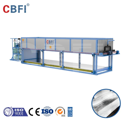 CE/ISO 220V/50Hz 직냉면 얼음 블록 기계 스테인리스 스틸 증발기 PLC 제어