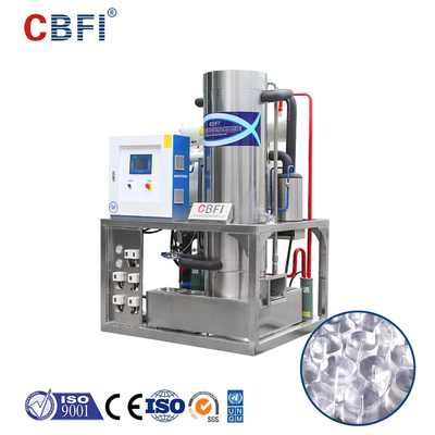 통합 구조 3.5kW 튜브 얼음 기계 28.3kw 냉각 용량과 30 ~ 55mm 얼음 길이